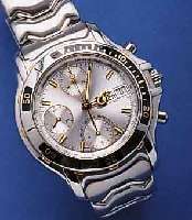 SECTOR ARSECTOR ARMBANDCHRONOGRAPH GOLDEN EAGLE, SCHWEIZ UM 1998, EDELST., MASSIV GEH., INCL. EDELST.-BAND, TEILW. POL., TEILW. MATT., ...