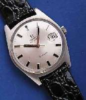 OMEGAOMEGA HERRENARMBANDUHR AUTOMATIK GENEVE, EDELST., BODEN GESCHR., LEDERB. NEUTR., KAL. 565, SCHWEIZ UM 1969, ZENTRALROTOR, WERK VERG., ...