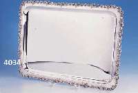 TABLETT, 925ER SILBER, WEINLAUB- UND WEINTRAUBENDEKOR, CA. 36.5 X 26.5 CM, CA. 795 G