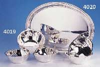 OVALES TABLETT, 800ER SILBER, CA. 36 X 27 CM, SCHLICHTES DEKOR, CA. 665 G, PASSEND ZU KAT.-NR. 08-04033
