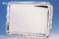 RECRECHTECKIGES TABLETT, 800ER SILBER, SCHLICHTE FORM, CA. 1305 G, CA. 42 X 32 CM, PASSEND ZU KAT.-NR. 08-04020