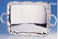 RERECHTECKIGES TABLETT, 800ER SILBER, 2 GRIFFE, CA. 1660 G, CA. 56 X 33.5 CM