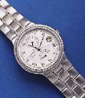 ALPINA/CHALPINA/CHRONOS HERRENARMBANDUHR AUTOMATIK RESERVE DE MARCHE, SCHWEIZ UM 1997, EDELST., INCL. EDELST.-BAND SAT., SEITL. POL., BEIDS. ...