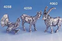 TISTISCHDEKORATION: GEMSE, 925ER SILBER MASSIV, SCHWÄBISCH GMÜNDER ARBEIT, H CA. 8 CM, CA. 290G