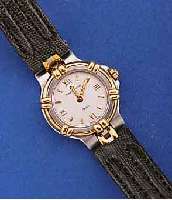 MAURICE LACROIX DAMENARMBANDUHR, SCHWEIZ 2000, EDELST. TEILW. POL., TEILW. SAT., LÜN.U. KRONE, SOWIE BEWEGLICHE BANDANSCHL. HART VERG. , ORIG. ...