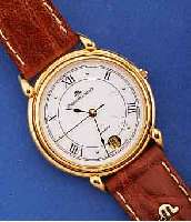 MAURICE LACROIX HERRENARMBANDUHR, QUARTZ, METALL HART VERG., FLACHE AUSF., MINERALFLACH- GL., EMAILFARB. KONTRASTZIFFERBL., ZENTRALSEK. , DATUM, ...