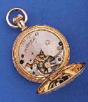 HARTFORD HERRENTASCHENUHR, SAVONETTE, USA UM 1885, METALL-RG-AUFLG., BEIDE SCHALEN SCHMUCK- GRAV., VOGELDARST. U. BLÜTEN, MONOGR. SPIEGEL- FREI, ...