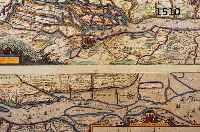 KOLOR. KKOLOR. KUPFERSTICHK. V. M. MERIAN, CA. 1640, NOBILIS FLUVUIS ALBIS LUNEBURGENSIS DUDATUS PARS EPISCOPATUS BREMENSIS ERTZ STIFT BREMEN, MIT ...