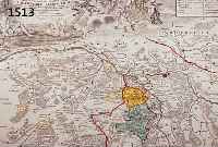 ALTKOLORALTKOLOR. KUPFERSTICHK. V. HOMANN, CA. 1740, GEOGR. DESCRIPTIO... PARTICULARE TERRITORIUM, ZEIGT OBERFRANKEN M. C. GEBIET KLOSTER BANZ ...