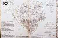 KONVOLUT VON KONVOLUT VON 4 BLATT, MIT ALTKOLOR. KARTEN VON WESTFALEN: 1.) ALTKOLOR. LITHO KARTE AUS DEM ATLAS VON DEM PREUSISCHEN STAATE GEOGR. ...