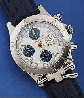 CAPITOL KINGTIMER CHRONOGRAPH AUTOMATIK SERIE PARIS-DAKAR, EDELST. POL., BODEN U. KRONE GESCHR., BEI FERTIGST. WASSERD., BOMB. MINE- RALGL., ...