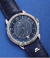 MAURICEMAURICE LACROIX HERRENARMBANDUHR AUTOMATIK, SCHWEIZ UM 1995, UNGETR., EDELST. POL., BEIDS. SAPHIRGL., ORIG.-LEDERB. M. STIFTSCHL., ETUI, ...