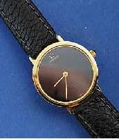 ETERNA DAMENGOLDUHR, SCHWEIZ 1998, GG 750/ 000, SCHMUCKKRONE, SAPHIRFLACHGL., BODEN GEDR. NEUTR. LEDERB. U. ETUI, EZ 0-1, EHEM. UNVERB. PREISEMPF. ...