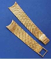 GOLDARMBAND FÜR HERRENARMBANDUHR, GG 750/000 GEFLOCHTEN, STEGBR. 18 MM, L. VON STEG ZU STEG CA. 17 CM, FÜR GEH.-ANSATZ D. CA. 31 MM, L. NUTZSP., ...
