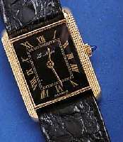 LOUISLOUIS ERARD HERRENARMBANDUHR, SCHWEIZ UM 1990, UNGETR., METALL HARTVERG., EDELST.- BODEN GEDR., SCHMUCKKRONE, FORMANKERW., HANDAUFZUG, 17 ...