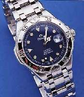 CHAGALL HERRENARMBANDUHR SHALLENCE, SCHWEIZ UM 1995, UNGETR., EDELST. INCL. EDELST.-BAND TEILW. MATT., TEILW. POL., LÜNETTE M. 60ER TEILUNG, ...