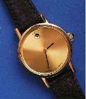 MOVADMOVADO/ZENITH DAMENARMBANDUHR MUSEUMS WATCH, SCHWEIZ UM 1990, UNGETR., METALL HARTVERG., EDELST.-BODEN GEDR., MINERALFLACHGL., SCHMUCK- ...