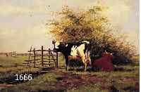 DOORN, J.V., 20/30ER JAHRE, ÖL/LWD., KÜHE AUF DER WEIDE, 50 X 71 CM