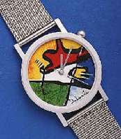 JABACASEN JABACASEN KÜNSTLERARMBANDUHR IN LIMITIERTER AUFLAGE VON 4.999 STÜCK, HIER NR. 10, METALL GEH. SILBERFARB. MATT., EDELST.-BODEN GEDR., ...