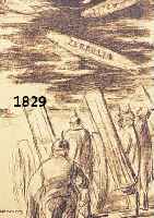 LIELIEBERMANN, MAX, 1847-1935, ZEPPELIN, LITHOGRAPHIE VON 1914, IM STEIN SIGN., CA. 28 X 35 CM, PP