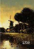 SELHSELHORST, TH., 1891 IN UTRECHT-1983 ARNHEIM, WINDMÜHLE IN HOLLAND, ÖL/LWD, SIGN., CA. 30 X 24 CM, R.