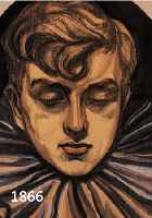 BARBER, JOHN, PIERROT MIT GESCHLOSSENEN AUGEN, AQUARELL AUF PAPIER, RE. U. SIGN. UND DAT. 1919, CA. 34 X 27 CM, U.GL., R.