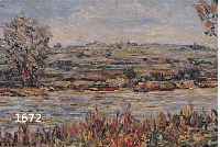 KALLKALLENBACH, GREGOR MARIA, DATIERT 1937, BÄUME AM FLUßUFER, ÖL/LWD, IMPRESSIONISTISCHE MALWEISE, LI. U. SIGN. UND DAT., CA. 25 X 50 CM, R.