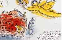 CHAGALL, MARC, 1887-1985, ZWEI DOPPELBLATTGR. FARBLITHOGRAPHIEN AUS OPERA UND HEIMATLICHE ERINNERUNG, JE CA. 32,5 X 48,5 CM, PP