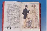 JOURNJOURNAL DES DAMES ET D. MODES, HALBJAHRES- BAND 2. JAHRESHÄLFTE 1824, CA. 25 KOLORIERTE KUPFERSTICHE, HERAUSGEGEBEN VON J. P. LEMAIRE, ...
