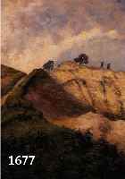 HARTUNG, MARTA, EHEFRAU DES KÜNSTLERS EDUARD HARTUNG (1866-1939), WAR GLEICHFALLS ALS KÜNSTLERIN TÄTIG, WANDERER IM GEBIRGE, ÖL/MALKARTON, ...