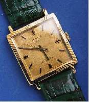 ANKER ANKER HERRENGOLDUHR, FRANKREICH/DEUTSCHLAND UM 1962, GG 585/000-CARREE-GEH., BODEN GEDR., RUNDANKERW. VON CUPILLARD, KAL. Z170, 17 ST., ...