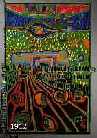 HUNDERTWASSER, FRIEDENSREICH, 1928-2000, STRAßE DER ÜBERLEBENDEN, AUS DER REGENTAG- MAPPE, NUM. 2127??/3000, CA. 47,5 X 65,5 CM, U. GL., WVZ ...