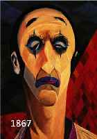 MONOGR. CAL, KÜNSTLER UM 1920/30, CLOWN, ÖL/LWD./MALKARTON MONOGR., 61 X 51 CM