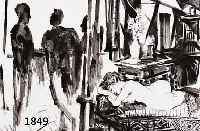 Picasso, Pablo, 12 Heliogravuren von 1954, aus: The human Comedy, Ed. Draeger Freres Paris, leicht gebrÄunt, Blattgr. je ca. 26,5 x 35 cm
