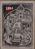 LÜHR, RUDOLF, ISCHIA, HOLZSCHNITT, SIGN. UND DAT. 73, BETITELT UND BEZ.: PROBEDRUCK, CA. 11 X 16 CM, PP, U.GL., R.
