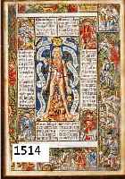KUPFERSTICH, FRANKREICH, UM 1520, IM 18. JH. KOLORIERT, ALTERSBEDINGT BE- SCHÄDIGT, BESCHNITTEN, UNTER GLAS, RAHMEN, 16,5 X 11 CM