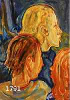 HÜTHER, JULIUS, 1881-1954, KÖPFE, ÖL/LWD, LI. U. SIGN. UND DAT. 37, CA. 52,5 X 36 CM, R.