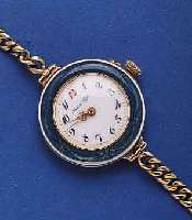 PAVEL BUHRE FRÜHE DAMENARMBANDUHR, SCHWEIZ FÜR DAS ZARISTISCHE RUßLAND UM 1912, GG 585/00 0 INCL. GG-KETTENGLIEDERB., BODEN GEDR., SCHARNIERCUV. ...