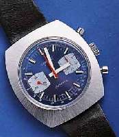 PONTIAC PONTIAC ARMBANDCHRONOGRAPH JUMPING, SCHWEIZ UM 1969, METALL HARTVERCHR., EDELST.-BODEN GESCHR., 30-MIN.-STOPPZÄHLER, TELE- U. TACHY- ...