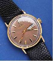 JAEGERJAEGER LE COULTRE HERRENARMBANDUHR AUTOMATIK/ CLUB, SCHWEIZ UM 1965, GG 750/000-EINSCHA- LENGEH., GET. A-WELLE, BEI FERTIGST. WASSER- ...