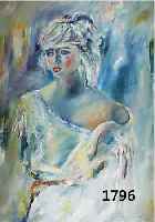 FRIELING, FLORIAN, PORTRÄT EINER JUNGEN FRAU, ÖL/LWD, RE. U. SIGN. UND DAT. 87, CA. 100 X 70 CM, R.