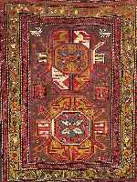 ADADLER-KAZAK, RUSSLAND, 168 X 129CM, EHZ 2 WOLLE AUF WOLLE,, UM 1900