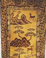 PEPEKING, CHINA, 119 X 67CM, EHZ 2-3 FLOR WOLLE, UM 1920, WASSERSCHADEN !!