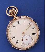 OFFENE HERRENTASCHENUHR, FRANKREICH UM 1880, IN GEH. QUAL., RG 750/000, A-GOUTTE- SCHLÜSSE, AUF BODEN VERSCHL. SCHMUCKMONOGR. AL, EMAILBL. WURDE ...