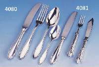 OBSTBESTECK FÜR 6 PERSONEN, PORTUGAL UM 1902, GRIFFE SILBER, GEBR.-TEILE STAHL, REINER JUGENDSTIL, BEST. AUS: 6 MESSER UND 6 GABELN