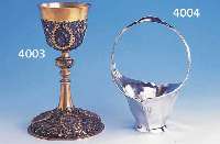 ANBANBIETSCHALE, KAYERZINN, ENTWURF PROF. LEVEN, UM 1902, REINER FLORALER JUGENDSTIL, H CA. 26 CM