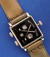 DOMATIC SCORE GOLFZÄHLER, SCHWEIZ UM 1955, ALUM.ELOX., EDELST.BOD., ORIG. KUNSTOFFBD., LEICHTE TRAGESP., FUNTKTIONSF./INT., EZ 2