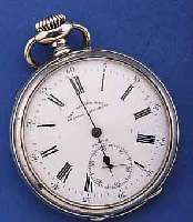 ZENITH OFFENE HERRENTASCHENUHR FÜR VAN ARCKEN& CO., KÖNIGL. HOFUHRMACHER DER NL, SO GRAV. U. SIGN. AUF CUV. U. EMAILZIFFERBL.(BL. FEIN- ...