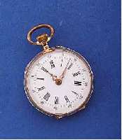 KONVOLUT: 2X DAMEN-/ANHÄNGEUHREN, BEIDE 14 CT. ROSE-G, BEIDE D. CA. 28 MM, GEFERTIGT IN D. SCHWEIZ, 1X UM 1890, METALLZIFFERBL. VERG., ...