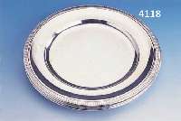 6 PLATZTELLER, 800ER SILBER, RAND MIT STIL. AKANTHUSBLATTVERZIERUNG, D. CA 27.5 CM, CA. 2415 G, LEICHTE GEBR.SOUREN